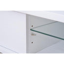 テレビ台 テレビボード ローボード TV台 TVボード 引き出し オープンラック ガラス棚 可動棚 ナチュラル ブラウン 茶色 ホワイト 白 おしゃれ 北欧 カジュアル 【納期A】【azm-so-852】