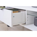 テレビ台 テレビボード ローボード TV台 TVボード 引き出し オープンラック ガラス棚 可動棚 ナチュラル ブラウン 茶色 ホワイト 白 おしゃれ 北欧 カジュアル 【納期A】【azm-so-852】