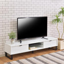 テレビ台 テレビボード 幅150cm モダン 北欧 カントリー ナチュラル シンプル 棚 引き出し ラック ガラス棚 TV台 リビング TVボード 白 ホワイト 木目 ブラウン 【納期A】【azm-so-853】