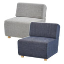 ソファ 1人掛け シンプル 木脚 クッション性 生地 ボリューム 厚み クッション性 おしゃれ シンプル カジュアル 北欧 アメリカン インテリア 家具 【納期A】【azm-ss-118gyb】