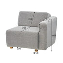 ソファ 右側 ひじ掛け付き 片方 1人掛け シンプル 木脚 クッション性 生地 おしゃれ カジュアル 北欧 アメリカン インテリア 家具 【納期A】【azm-ss-118gyd】