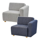 ソファ 右側 ひじ掛け付き 片方 1人掛け シンプル 木脚 クッション性 生地 おしゃれ カジュアル 北欧 アメリカン インテリア 家具 【納期A】【azm-ss-118gyd】