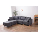 カウチソファ ソファー 3人掛け 3人以上 大型 ワイド 幅広 ダブルカウチ 北欧 オットマン付き クッション付き 脚取り外し ロータイプ 変更 おしゃれ 【納期A】【azm-ss-123】