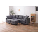 カウチソファ ソファー 3人掛け 3人以上 大型 ワイド 幅広 ダブルカウチ 北欧 オットマン付き クッション付き 脚取り外し ロータイプ 変更 おしゃれ 【納期A】【azm-ss-123】