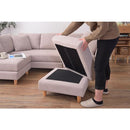 カウチソファ ソファー 3人掛け 3人以上 大型 ワイド 幅広 ダブルカウチ 北欧 オットマン付き クッション付き 脚取り外し ロータイプ 変更 おしゃれ 【納期A】【azm-ss-123】