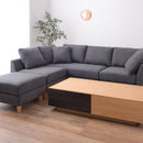 カウチソファ ソファー 3人掛け 3人以上 大型 ワイド 幅広 ダブルカウチ 北欧 オットマン付き クッション付き 脚取り外し ロータイプ 変更 おしゃれ 【納期A】【azm-ss-123】