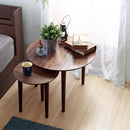 ネストテーブル ラウンドテーブル 円形テーブル 円型テーブル 木製 ウッドテーブル 北欧 サイドテーブル カフェテーブル 【納期A】【azm-tac-224wal】