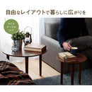 ネストテーブル ラウンドテーブル 円形テーブル 円型テーブル 木製 ウッドテーブル 北欧 サイドテーブル カフェテーブル 【納期A】【azm-tac-224wal】