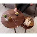 ネストテーブル ラウンドテーブル 円形テーブル 円型テーブル 木製 ウッドテーブル 北欧 サイドテーブル カフェテーブル 【納期A】【azm-tac-224wal】