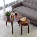 ネストテーブル ラウンドテーブル 円形テーブル 円型テーブル 木製 ウッドテーブル 北欧 サイドテーブル カフェテーブル 【納期A】【azm-tac-224wal】