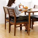 ダイニングチェア 1脚 単品 北欧 おしゃれ 椅子 天然木 木製 合皮 フェイクレザー 肘なし 肘掛け無し レトロ 高級感 大人びた シンプル クラシック 【納期A】【azm-tac-908c】