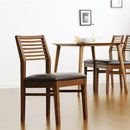 ダイニングチェア 1脚 単品 北欧 おしゃれ 椅子 天然木 木製 合皮 フェイクレザー 肘なし 肘掛け無し レトロ 高級感 大人びた シンプル クラシック 【納期A】【azm-tac-908c】