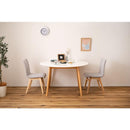 ダイニングテーブル 2人用 3人用 4人用 壁付け 壁面 テーブル 丸 変型 ラウンドテーブル 円形 おしゃれ 北欧 ナチュラル カントリー シンプル 木製 白 ホワイト 【納期A】【azm-tap-003】