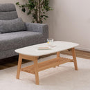 センターテーブル リビング ローテーブル 折り畳み 折りたたみ 収納 ラック 棚板 白 ホワイト 天板 おしゃれ 北欧 ナチュラル 完成 木製 コンパクト 省スペース 【納期A】【azm-tap-004】