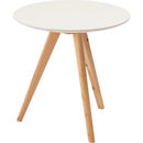 サイドテーブル ベッドサイド ソファサイド リビング ローテーブル 白 ホワイト 天板 円形 丸テーブル 丸型 サークル おしゃれ 北欧 ナチュラル シンプル 木製 【納期B】【azm-tap-005】