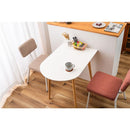 ダイニングテーブル 壁寄せ 2人 サイズ 半円 変形 変わった形 ナチュラル 北欧 おしゃれ 一人暮らし ひとり暮らし 木製 天然木 テーブル デスク 机 白 ホワイト 【納期A】【azm-tap-006】