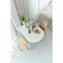 ダイニングテーブル 壁寄せ 2人 サイズ 半円 変形 変わった形 ナチュラル 北欧 おしゃれ 一人暮らし ひとり暮らし 木製 天然木 テーブル デスク 机 白 ホワイト 【納期A】【azm-tap-006】