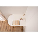 ダイニングテーブル 壁寄せ 2人 サイズ 半円 変形 変わった形 ナチュラル 北欧 おしゃれ 一人暮らし ひとり暮らし 木製 天然木 テーブル デスク 机 白 ホワイト 【納期A】【azm-tap-006】