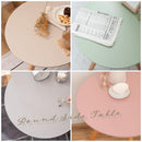 サイドテーブル 50×50cm 円形 丸型 ラウンドテーブル くすみカラー おしゃれ 北欧 韓国風 インテリア ソファサイド 木製脚 ディスプレイ 置き台 飾り 緑 ピンク 【納期B】【azm-tap-008】