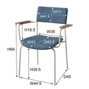 ダイニングチェア ひじ掛け付き おしゃれ 【納期A】【azm-tec-70】