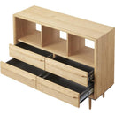 チェスト 木製 おしゃれ 北欧 オープンラック 引き出し スライドレール 収納棚 シンプル デザイン インテリア 家具 収納 棚 【納期A】【azm-tim-35】