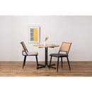 ダイニングチェアー 椅子 おしゃれ 北欧 アジアン 肘掛けなし 韓国風 脚 スチール 黒 座面 クッション性 ナチュラル ラタン調 デザイン カントリー調 カフェ風 【納期A】【azm-toe-126】