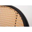 ダイニングチェアー 椅子 おしゃれ 北欧 アジアン 背もたれ カーブ 湾曲 曲がった 韓国風 スチール脚 黒 座面 クッション ナチュラル ラタン カントリー カフェ 【納期A】【azm-toe-127】