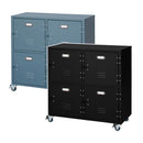 チェスト 4段 スチール 金属 ロッカー キャスター付き スタイリッシュ 【納期A】【azm-tpn-31gr】