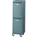 ゴミ箱 分別 ごみ箱 2段 スチール キャスター付き ロッカー風 おしゃれ インダストリアル 収納 ダストボックス ブラック 黒 グリーン 緑 【納期A】【azm-tpn-36】