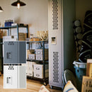 ロッカー 収納 スチール おしゃれ キャスター付き スリム 細い 細目 コンパクト 省スペース インテリア ガレージ 車庫 オフィス 棚 白 ホワイト グレー 【納期A】【azm-tpn-42】