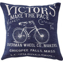 クッション 45×45cm 正方形 おしゃれ かわいい 自転車 柄 デザイン 北欧 カジュアル アメリカン 雑貨 インテリア アクセント 青 ブルー レッド 赤 【納期B】【azm-ttc-107】