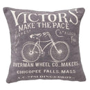 クッション 45×45cm 正方形 おしゃれ かわいい 自転車 柄 デザイン 北欧 カジュアル アメリカン 雑貨 インテリア アクセント 青 ブルー レッド 赤 【納期B】【azm-ttc-107】