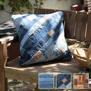 クッション デニム生地 おしゃれ インテリア アクセント 目立つ かっこいい デニムクッション デニム地 パッチワーク風 デザイン 45×45cm 正方形 【納期B】【azm-ttc-331a】