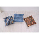 クッション デニム生地 おしゃれ インテリア アクセント 目立つ かっこいい デニムクッション デニム地 パッチワーク風 デザイン 45×45cm 正方形 【納期B】【azm-ttc-331a】