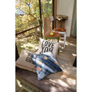 クッション デニム生地 おしゃれ インテリア アクセント 目立つ かっこいい デニムクッション デニム地 パッチワーク風 デザイン 45×45cm 正方形 【納期B】【azm-ttc-331a】