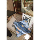 クッション デニム生地 おしゃれ インテリア アクセント 目立つ かっこいい デニムクッション デニム地 パッチワーク風 デザイン 45×45cm 正方形 【納期B】【azm-ttc-331a】