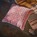 クッション 45×45cm 赤 レッド 青 ブルー 民族系 おしゃれ インテリア 【納期B】【azm-ttc-338】