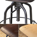 カウンターチェアー バーチェア 椅子 昇降式 レトロ アンティーク 木目 【納期A】【azm-ttf-524】