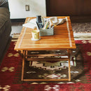 折りたたみテーブル アウトドア センターテーブル 持ち運び 折畳み テーブル ローテーブル リビング 屋内 屋外 キャンプ バーベキュー BBQ 木製 【納期A】【azm-ttf-928】