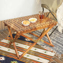 折りたたみテーブル アウトドア 屋外 キャンプ バーベキュー 簡易 折畳みテーブル 折り畳みテーブル 木製 天然木 ナチュラル ガーデニング 庭 テラス ベランダ 【納期B】【azm-ttf-929】