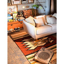 ラグ キリム柄 インド綿 130×190cm ラグマット カーペット 絨毯 長方形 ネイティブ 民族柄 おしゃれ アメリカン カジュアル おしゃれ インテリア 玄関 リビング 【納期B】【azm-ttr-106】