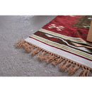 ラグ キリム柄 インド綿 130×190cm ラグマット カーペット 絨毯 長方形 ネイティブ 民族柄 おしゃれ アメリカン カジュアル おしゃれ インテリア 玄関 リビング 【納期B】【azm-ttr-106】