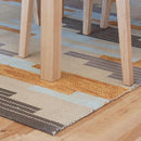 ラグ 130×90 おしゃれ 長方形 幾何学 デザイン 民族系 【納期A】【azm-ttr-110】