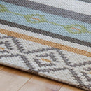 ラグ 190×130 長方形 マット 絨毯 ラグマット 幾何学 オシャレ 【納期A】【azm-ttr-111】