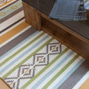 ラグ 190×130 長方形 マット 絨毯 ラグマット 幾何学 オシャレ 【納期A】【azm-ttr-111】