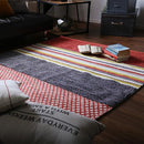 デザインラグ おしゃれ 190×130 絨毯 リビング 手織り マット 長方形 インド綿 【納期B】【azm-ttr-117】