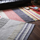 デザインラグ おしゃれ 190×130 絨毯 リビング 手織り マット 長方形 インド綿 【納期B】【azm-ttr-117】