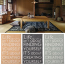 ラグ 130×190 英語 英字 おしゃれ デザイン 派手 インテリア カーペット 絨毯 【納期B】【azm-ttr-126】