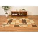 ラグマット 絨毯 ラグ マット パッチワーク風 デザイン 柄 130×190cm 長方形 おしゃれ 西洋風 北欧 インド綿 ベージュ ブルー グレー 鮮やか カラー 【納期B】【azm-ttr-132】