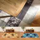 ラグマット 絨毯 ラグ マット パッチワーク風 デザイン 柄 130×190cm 長方形 おしゃれ 西洋風 北欧 インド綿 ベージュ ブルー グレー 鮮やか カラー 【納期B】【azm-ttr-132】